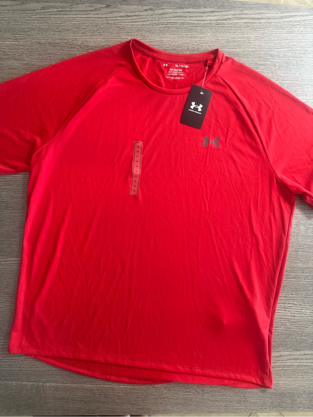 Under Armour Men’s The Tech Tee 2.0 SS Red Size XL Loose Fit T-shirt